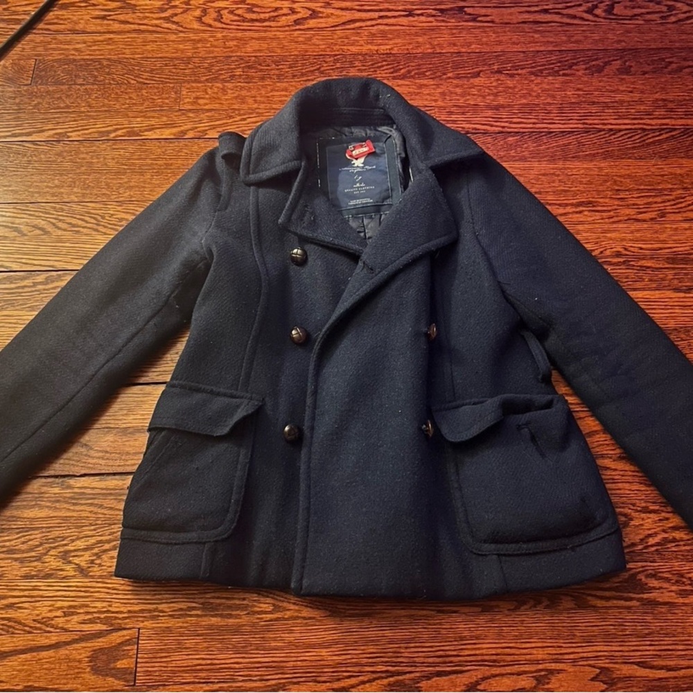American eagle wool peacoat size L